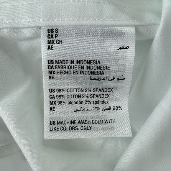 INC Mens Jared Regular Fit Sateen Button Down Shirt White S - Picture 4 of 4